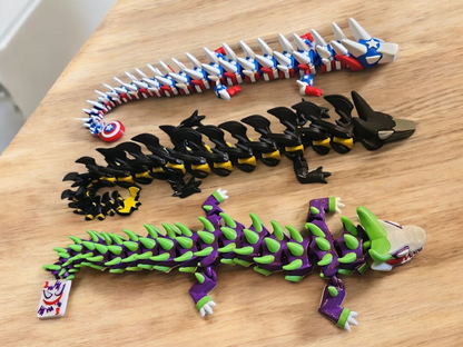 3D printed superhero dragons